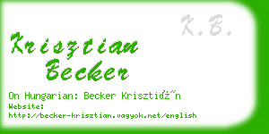 krisztian becker business card